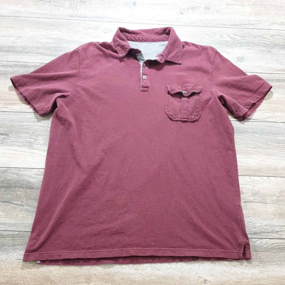 Covington Mens XL Short Sleeve T Shirt Casual Athletic Sport Cotton Wine Pocket